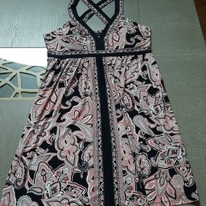 INC Paisley Halter Dress